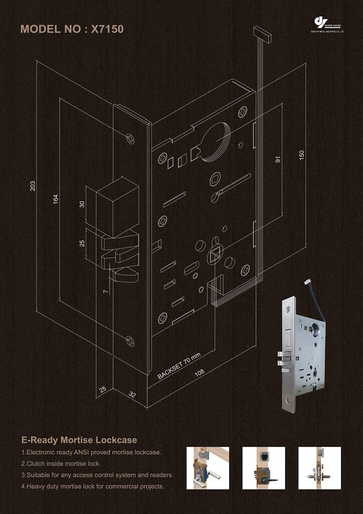 D300-X7150 - Electrified Mortise Lock Series